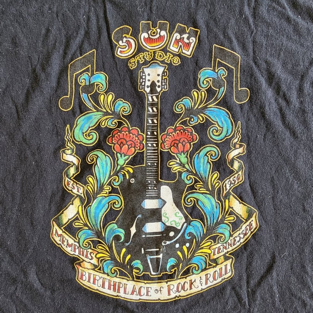 Sun Studios Birthplace of Rock and Roll Black T Shirt
